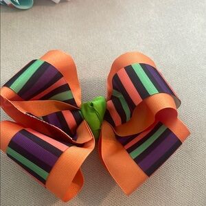 Colorful Striped Hair Bow for Kids